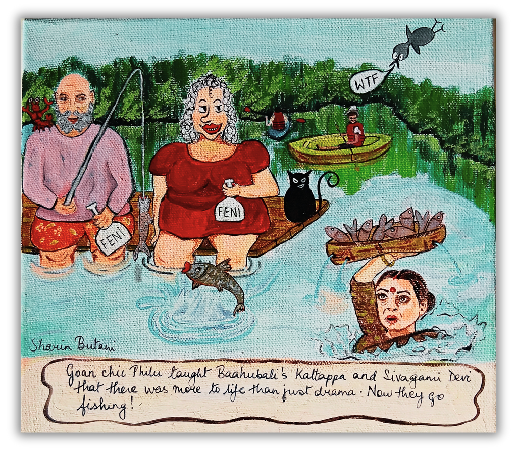 Philu Rewrites Baahubali – Original Acrylic Painting
