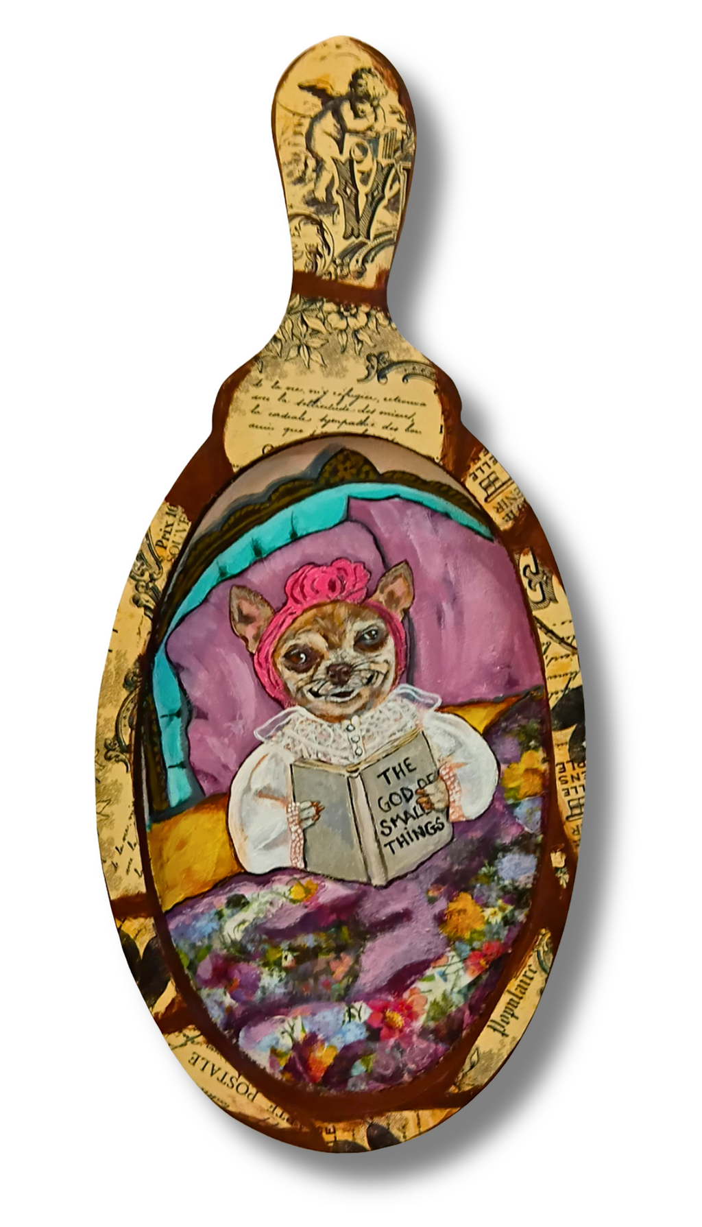 Literary Chihuahua in Bed