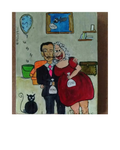 Philu Dates Dali – Goan Surrealism Parody | Original Cartoon Art on Canvas