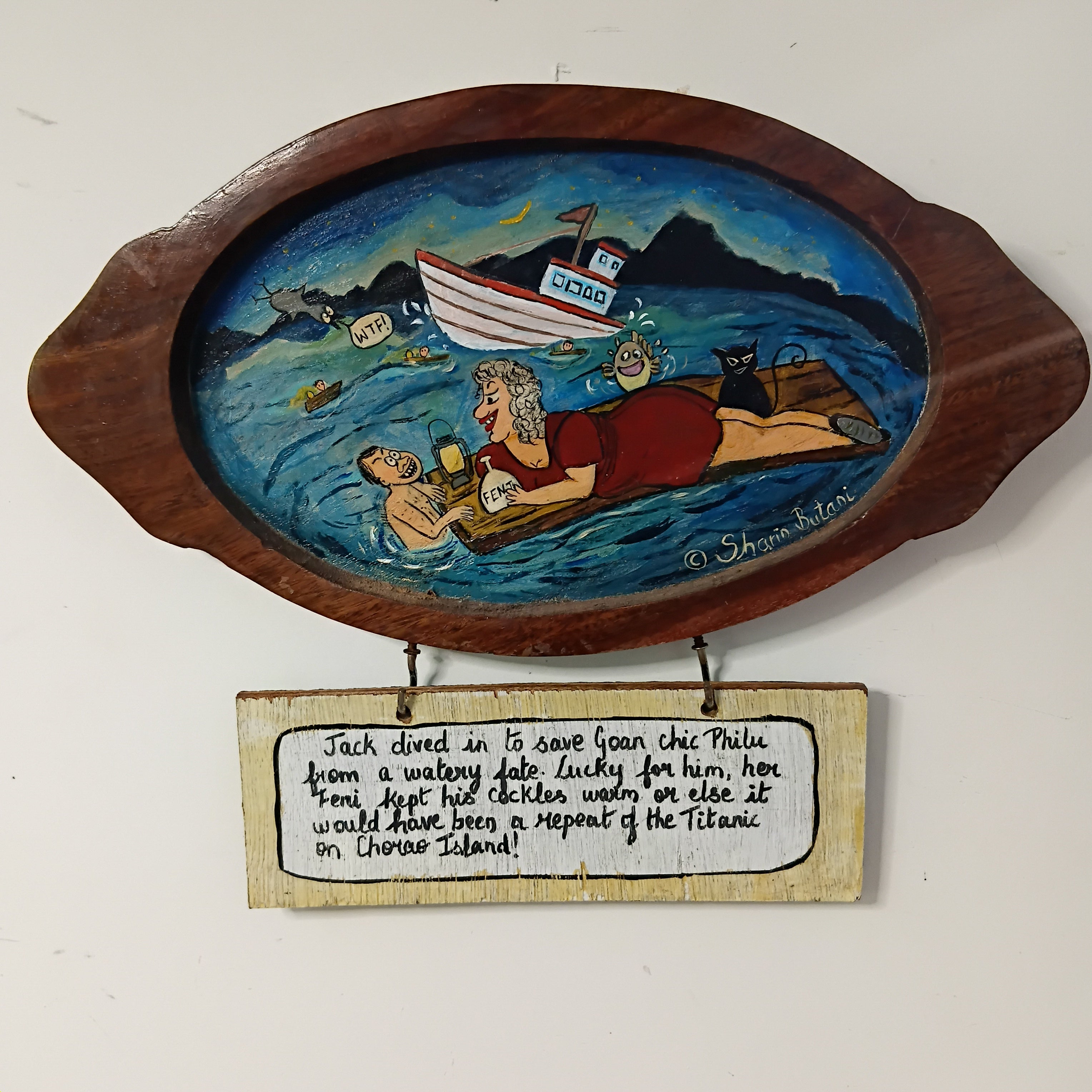 Philu Saves Jack – Goan Titanic Parody | Original Storyboard Art on Wood