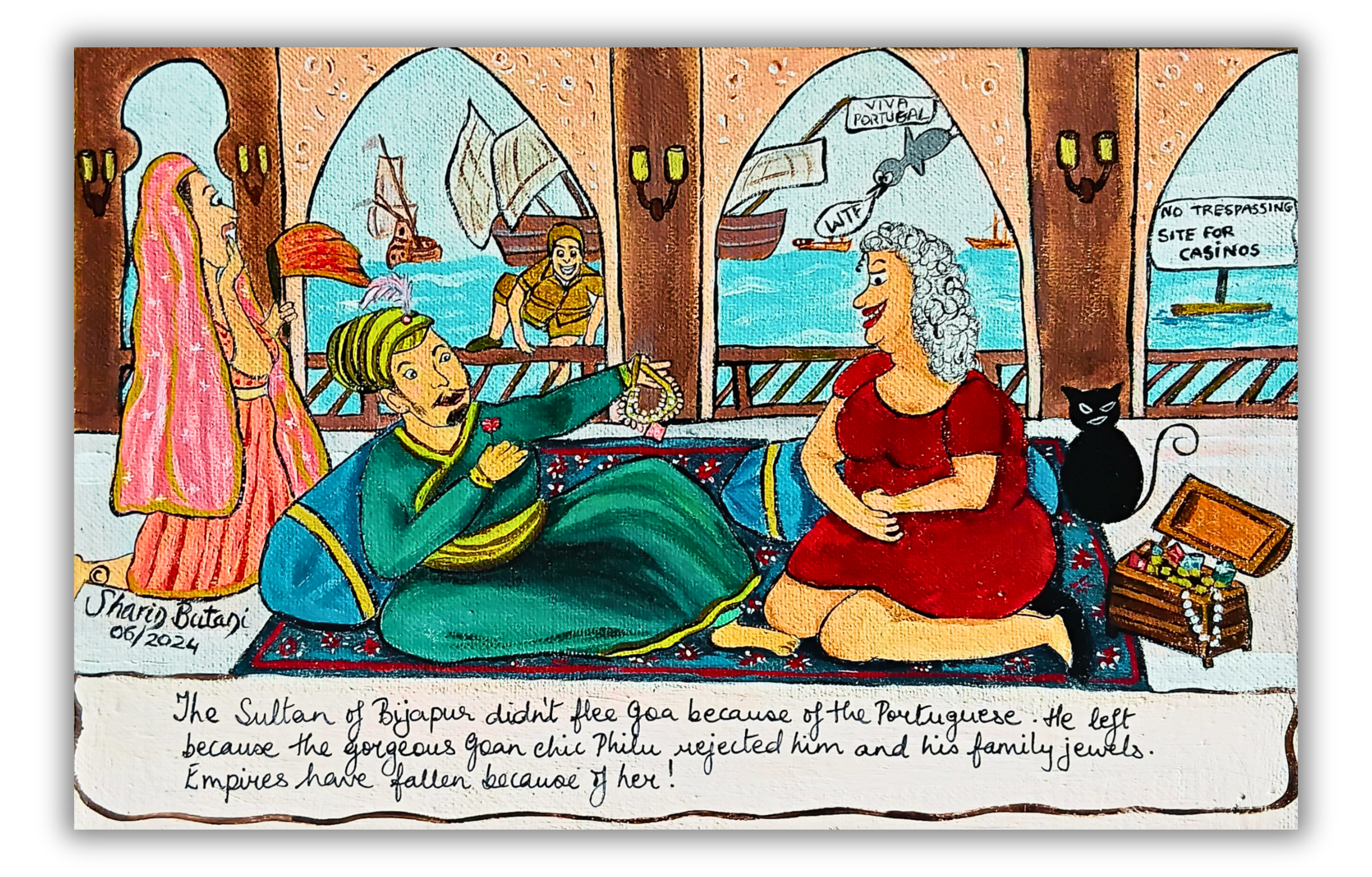 Philu Rejects Family Jewels! – Original Acrylic Painting