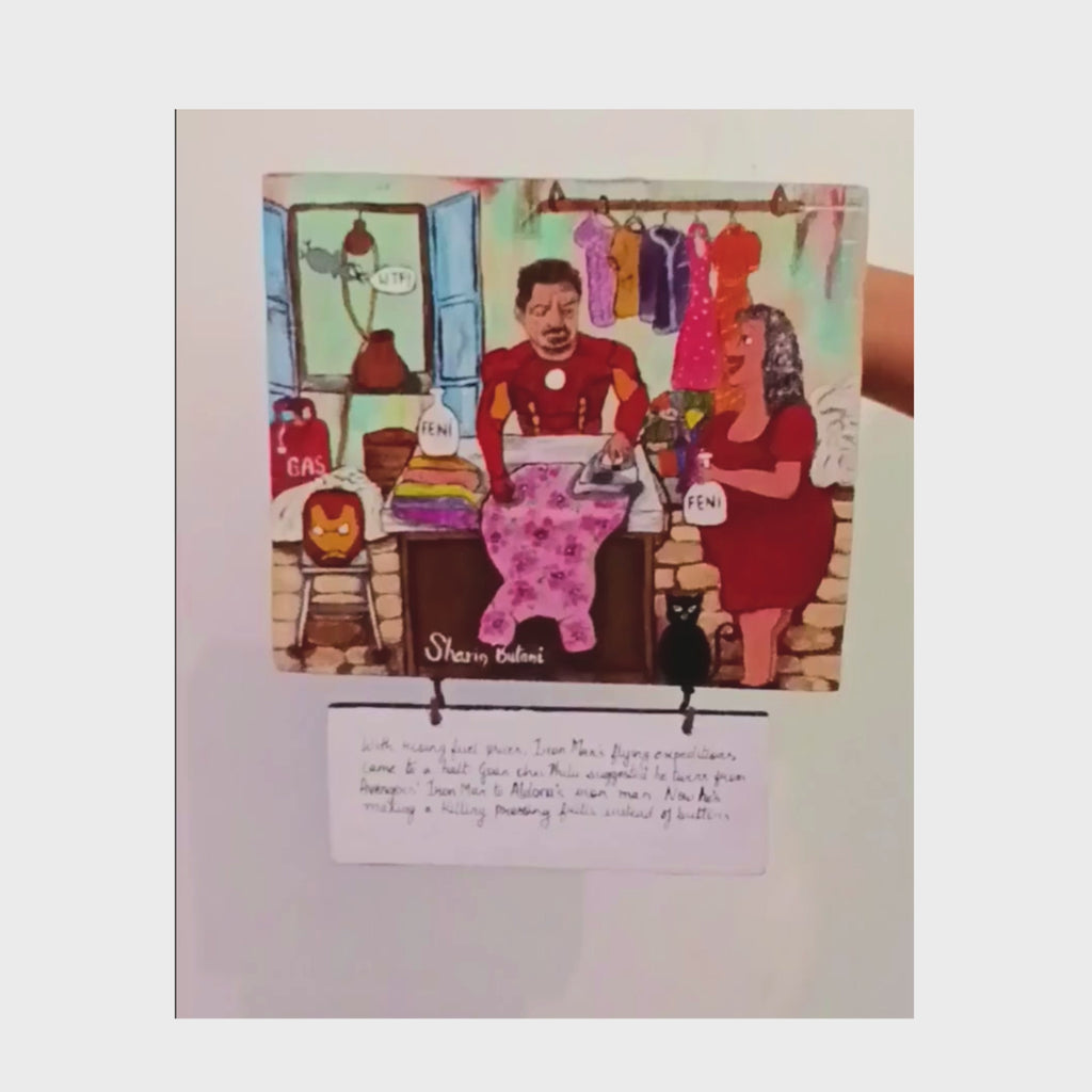 Look Who's Ironing Frills in Goa - Philu Parody Artwork by Sharin Butani