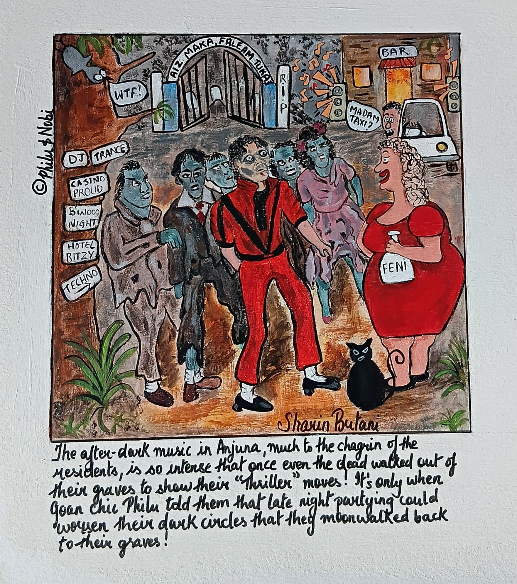 Thriller in Anjuna – Original Acrylic Painting