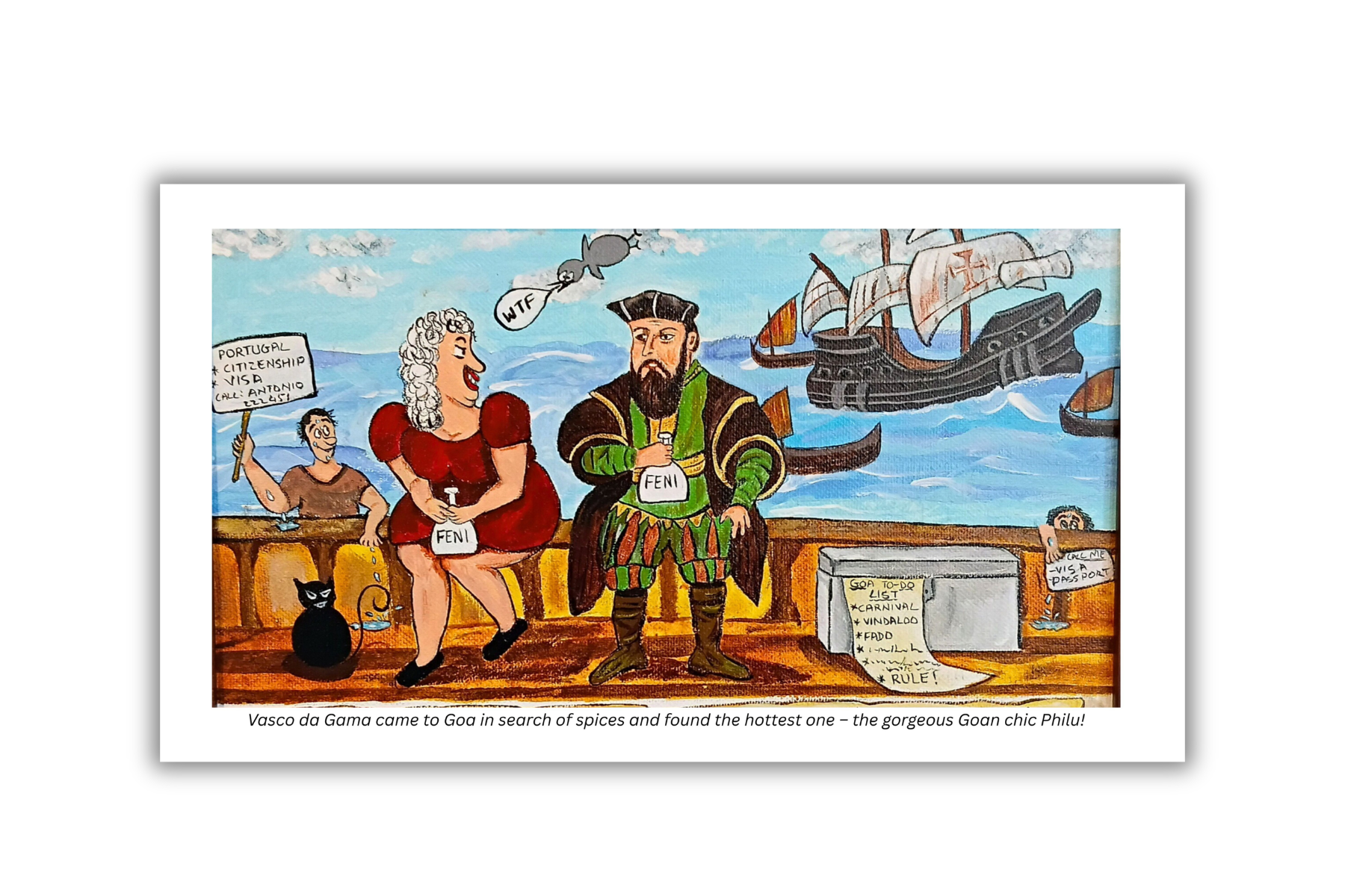 Vasco da Gama and Philu! Fine art print