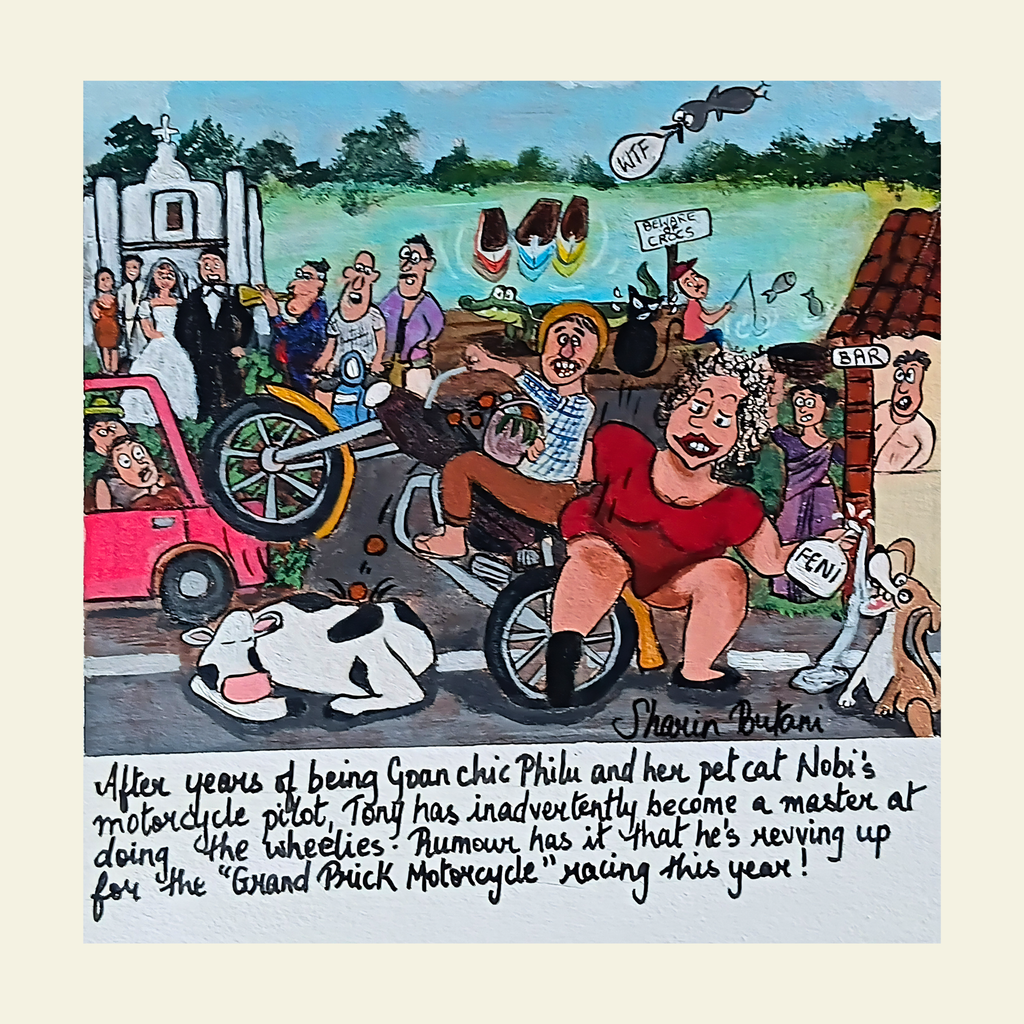 Wheelies with Philu – Original Acrylic Painting