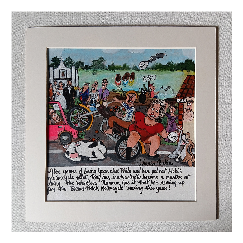 Wheelies with Philu – Original Acrylic Painting
