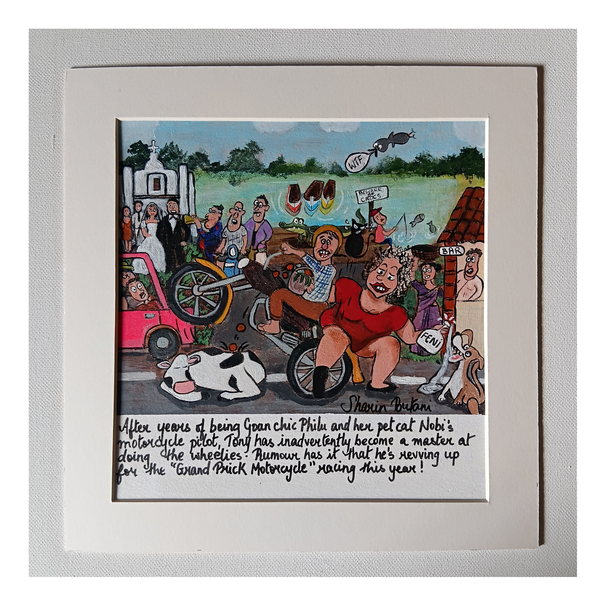Wheelies with Philu – Original Acrylic Painting